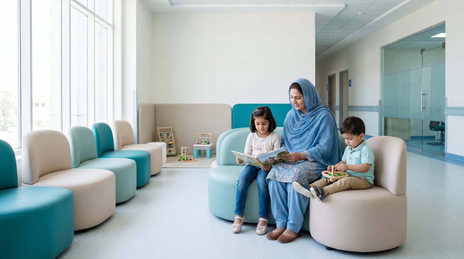 The children’s waiting area